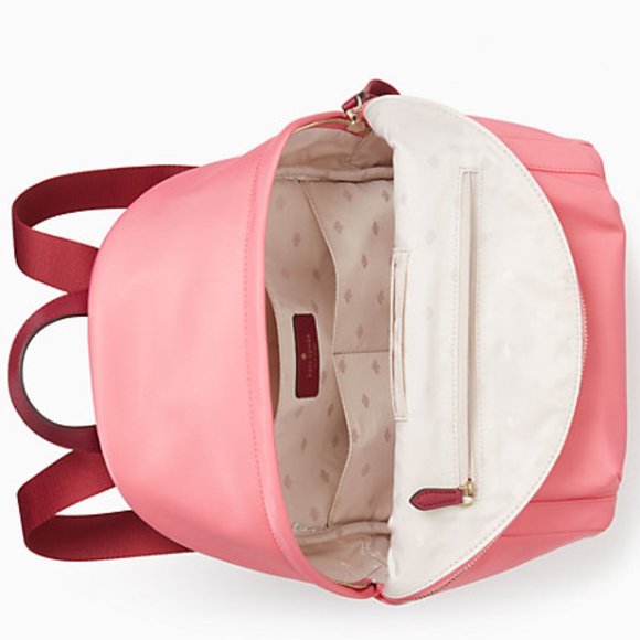 Kate Spade Chelsea Nylon Medium Backpack Deep Dahlia Pink - Picture 12 of 16